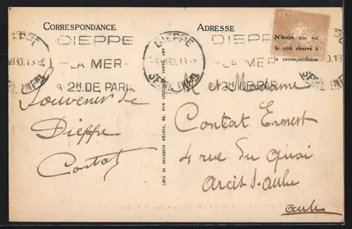 AK Dieppe, Installation de Pêcheurs dans la falaise