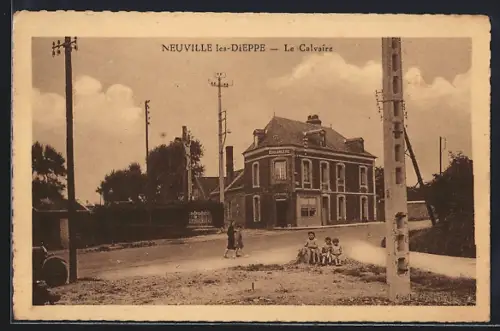 AK Neuville-lès-Dieppe, Le Calvaire