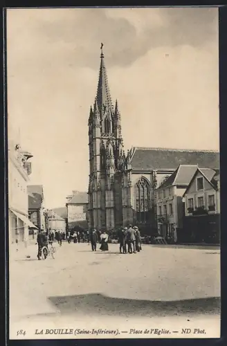 AK La Bouille /Seine-Inférieure, Place de l`Église