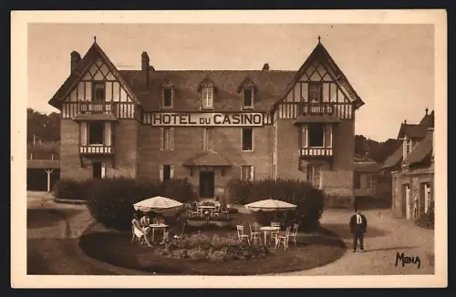 AK Quiberville-sur-Mer /Seine-Inférieure, Hôtel du Casino avec terrasse et jardin