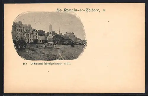AK St-Romain-de-Colbosc, Le Monument Patriotique inauguré en 1888