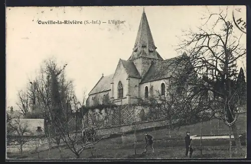 AK Ouville-la-Rivière /S.-Inf., L`Église
