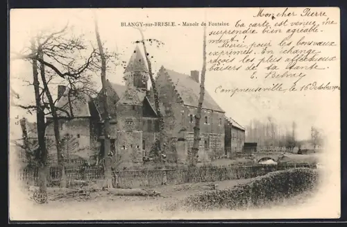 AK Blangy-sur-Bresle, Manoir de Fontaine et pont pittoresque