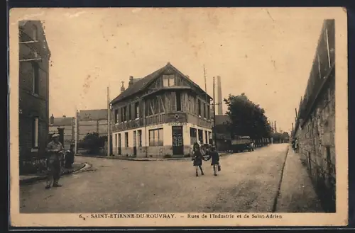 AK Saint-Étienne-du-Rouvray, Rues de l`Industrie et de Saint-Adrien