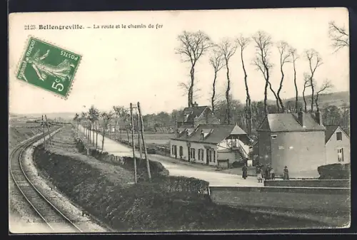 AK Bellengreville, La route et le chemin de fer