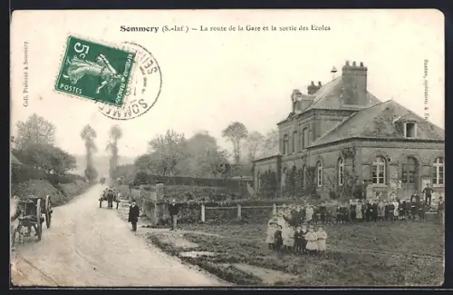 AK Sommery /S.-Inf., La route de la Gare et la sortie des Écoles