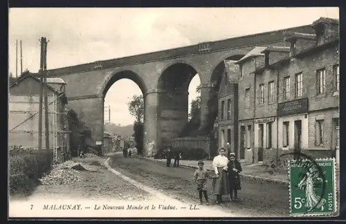 AK Malaunay, Le Nouveau Monde et le viaduc
