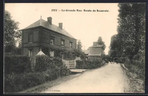 AK Fry, La Grande Rue. Route de Beauvoir