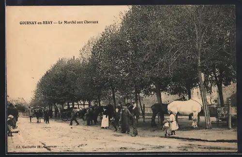 AK Gournay-en-Bray, Le Marché aux Chevaux
