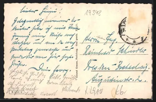 AK Perleberg, Grosser Markt mit Roland, Rathaus und Jacobikirche