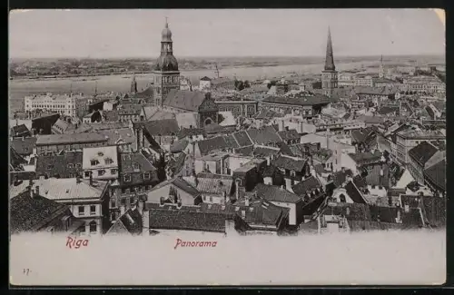 AK Riga, Blick über die Dächer