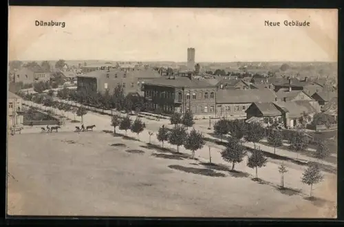 AK Dünaburg, Neue Gebäude aus der Vogelschau