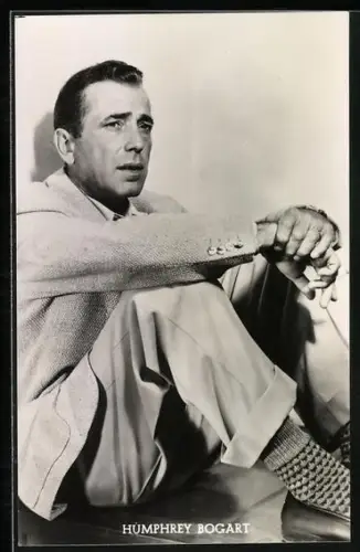 AK Schauspieler Humphrey Bogart im Anzug