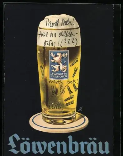 AK Brauerei-Werbung Löwenbräu