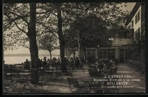 AK Bellerive près Genève, Restaurant Wirth sur le lac Léman, La Réserve