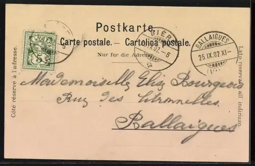 Lithographie Camp de Bière, Vue Panoramique