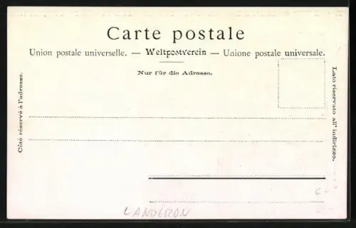 AK Landeron, 38. Réunion de la Société Neuchateloise d`Histoire 1903