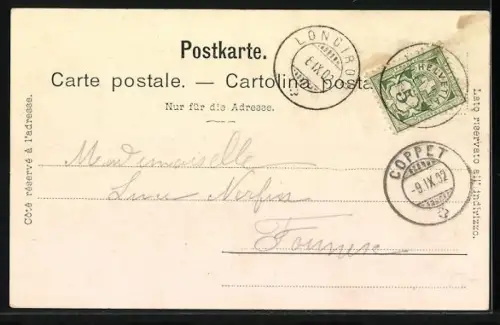 AK Longirod, Strassenpartie mit Frauen und Kindern