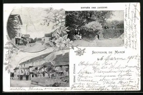 AK Marin, Entree des Jardins, Hotel Fillieux, Ortspartie