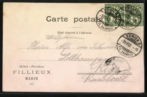 AK Marin, Entree des Jardins, Hotel Fillieux, Ortspartie