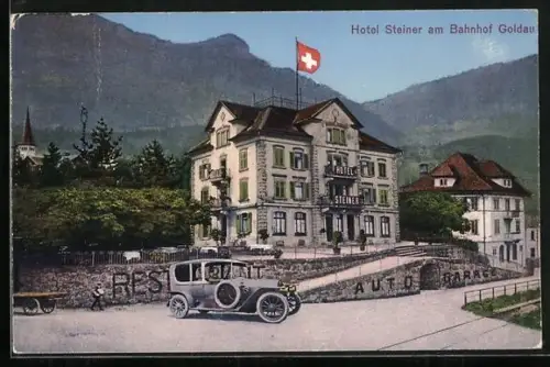 AK Goldau, Hotel Steiner am Bahnhof