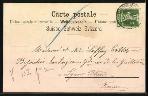 AK Estavayer, Château, Pensionnat Renevey, Dampferanlegestelle