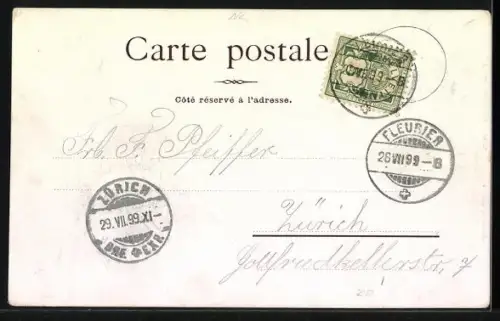 AK Fleurier, L`Église, Vue Panoramique