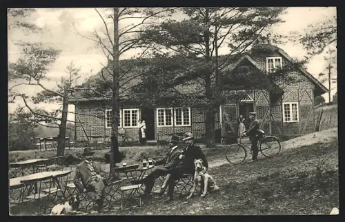 AK Fallingbostel, Gasthof Waldwirtschaft zu den Siebensteinhäusern, Inh. Aug. Brandes