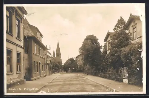 AK Bünde i. W., Partie in der Philippstrasse