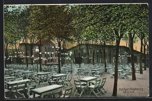 AK Magdeburg, Gasthaus Hofjäger, Inh. B. Kind