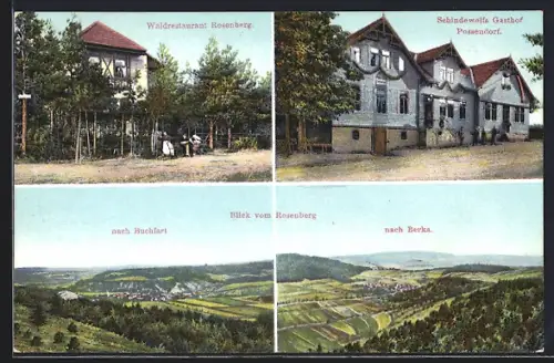 AK Rosenberg / Weimar, Waldrestaurant, Gasthaus Schindewolfs, Teilansicht