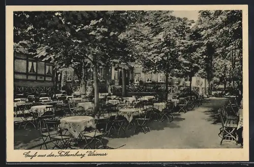 AK Weimar / Thüringen, Gasthof Falkenburg, Inh. Arth. Poltermann