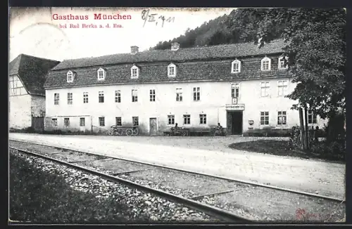 AK Bad Berka a. d. Ilm, Ansicht vom Gasthaus München