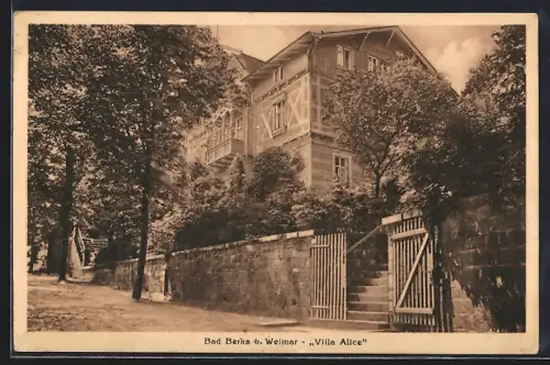 AK Bad Berka b. Weimar, Hotel Villa Alice