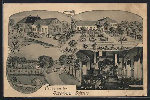 AK Bünde, Gasthaus Spradower Schweiz, Inh. Aug. Bracksiek