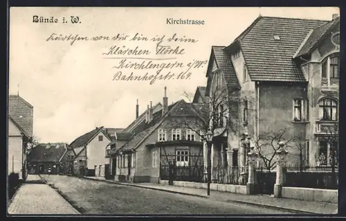AK Bünde i. W., Partie in der Kirchstrasse