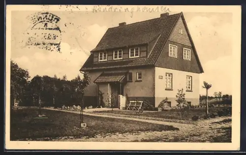 AK Bad Randringhausen, Blick zur Pension Sterwerf