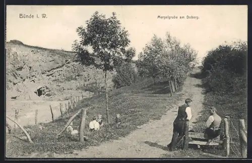 AK Bünde i. W., Mergelgrube am Doberg