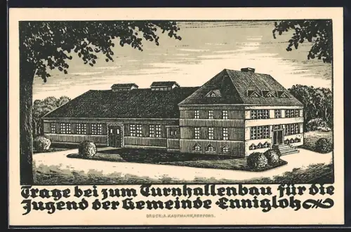 Künstler-AK Ennigloh, Turnhalle