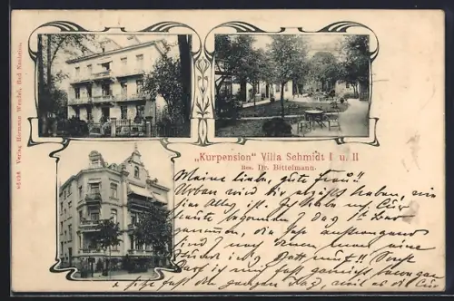 AK Bad Nauheim, Hotel Villa Schmidt, Bes. Dr. Bittelmann