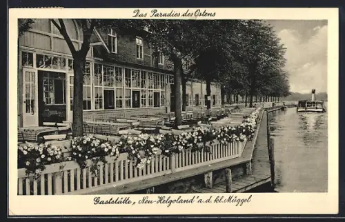 AK Berlin-Müggelheim, Gasthaus Neu-Helgoland a. d. kl. Müggel
