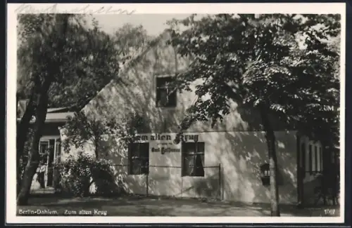 Foto-AK Berlin-Dahlem, Gasthaus zum alten Krug von Emil Hoffmann