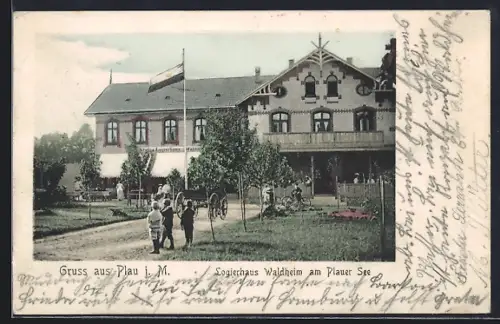 AK Plau, Logierhaus Waldheim am Plauer See