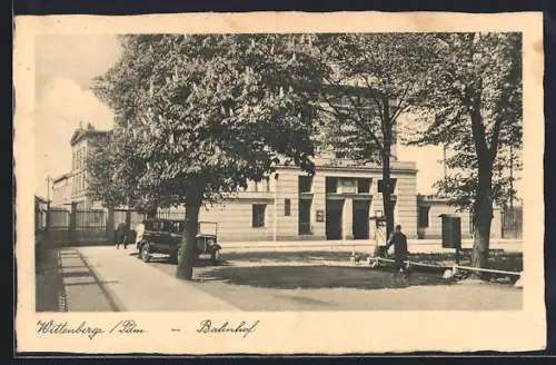 AK Wittenberge /Pdm., Partie am Bahnhof