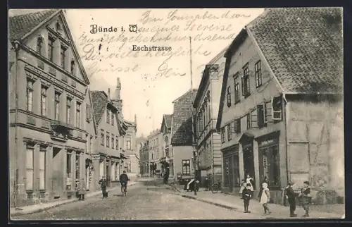 AK Bünde i. W., Kinder in der Eschstrasse