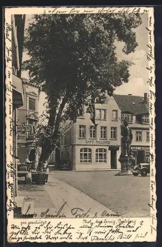 AK Perleberg, Café Roland am Marktplatz