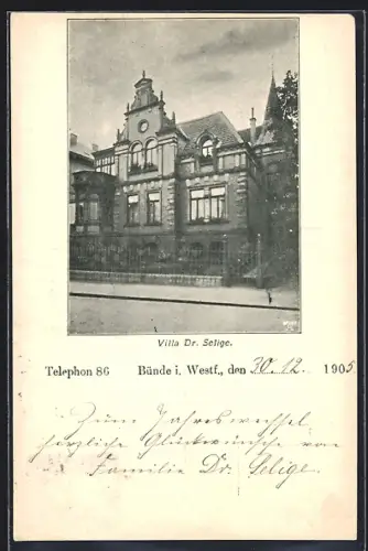 AK Bünde i. Westf., Villa Dr. Selige