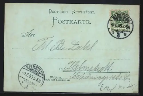 Lithographie Magdeburg, Park-Restaurant Friedrich-Wilhelms-Garten