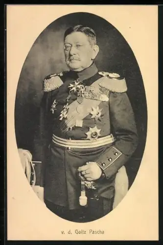 AK Heerführer v. d. Goltz Pascha in Uniform