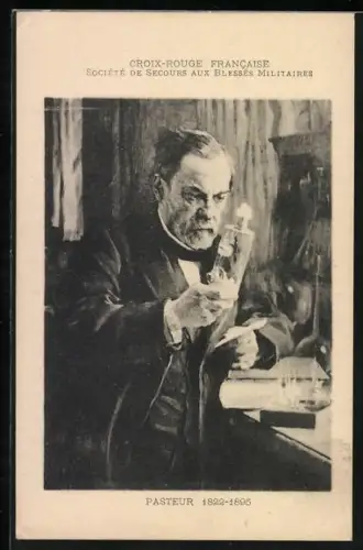 AK Pasteur, 1822 - 1895, Croix-Rouge Francaise